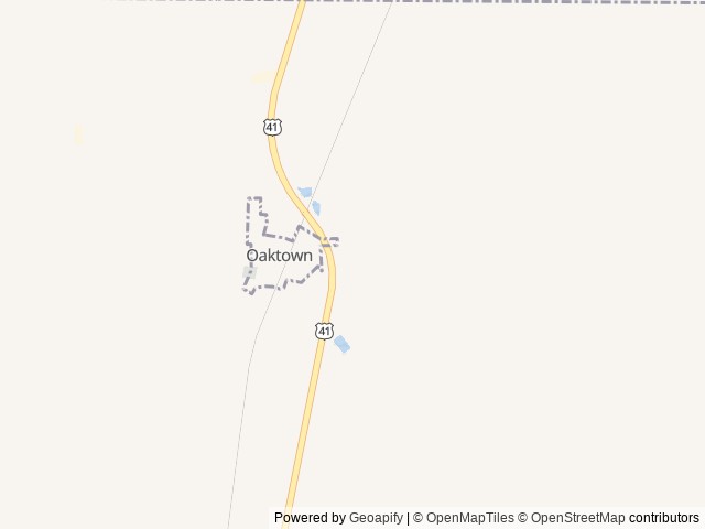 Map of New Vision RV Park location at Oaktown, IN, United States