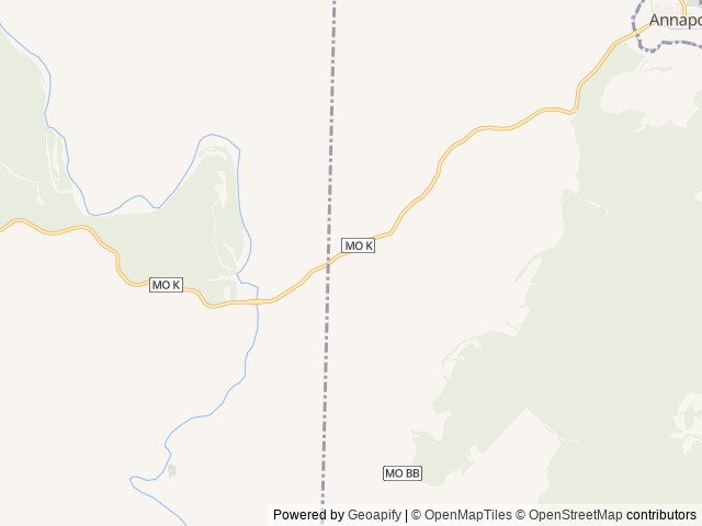 Map of Blackriver Hideaway Campground LLC location at Annapolis, MO, United States