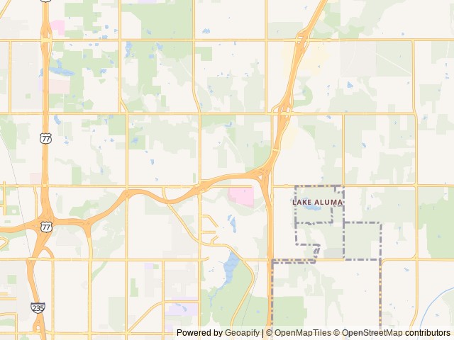 Map of Twin Fountains RV Park location at Oklahoma City, OK, United States