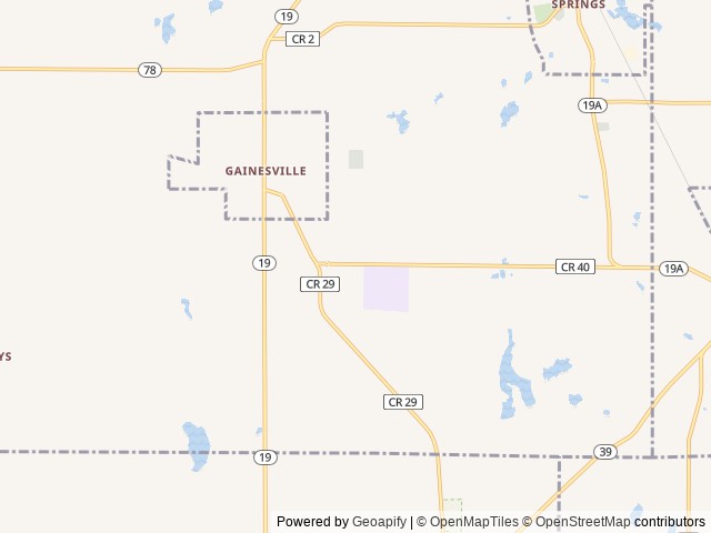 Map of Woodstream Campsite location at Gainesville, NY, United States