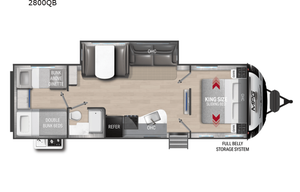 King Bed and Private Quad bunks  2022 Cruiser MPG