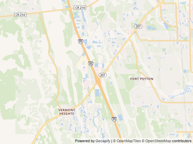 Map of St. Augustine RV Resort location at St. Augustine, FL, United States