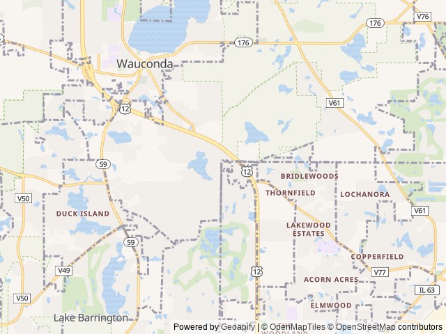 Map for 2025 Alpha Wolf Bunkhouse | Sleeps 8 | Deliverable near Wauconda, IL
