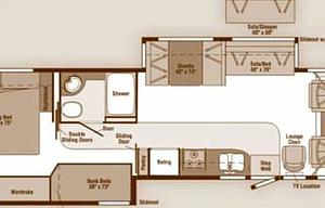 2008 Winnebago Sightseer 35J Bunkbed Model