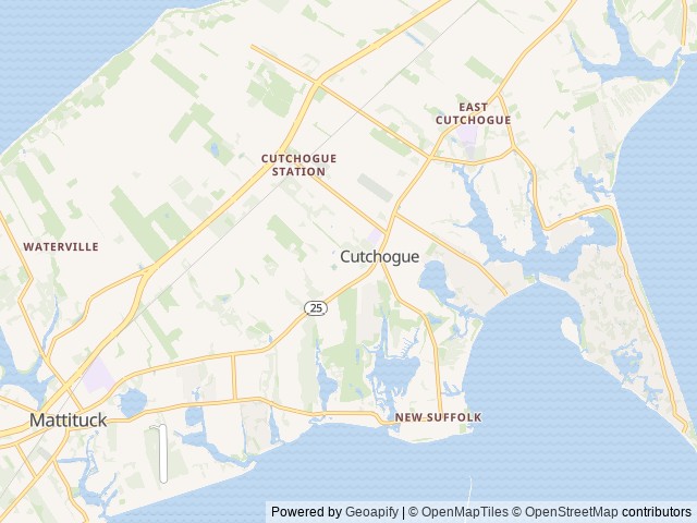 Map of Cliff and Ed's Campground location at Cutchogue, NY, United States