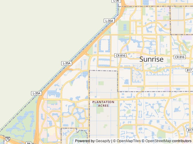 Map for 2022 Thor Motor Coach Miramar 37.1 near Plantation, FL