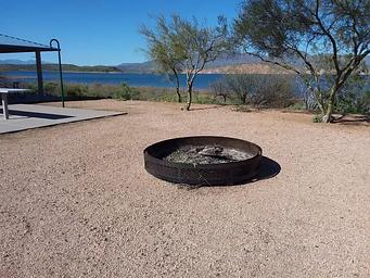 Frazier Campground fire pit.