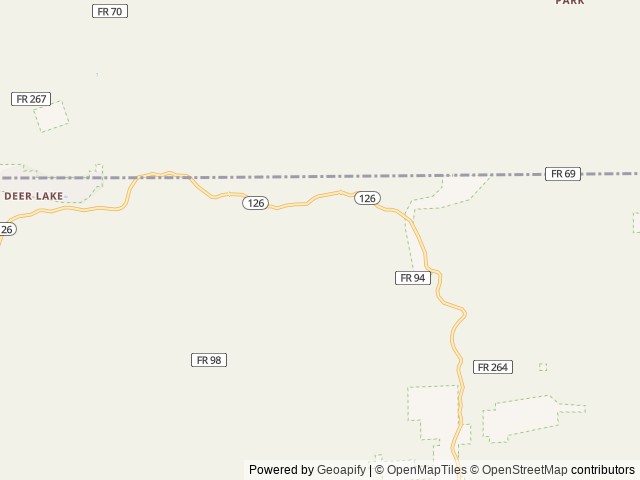 Map of Clear Creek Campground (NM) location at Cuba, NM, United States