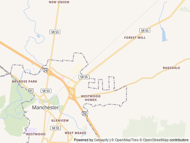 Map for 2019 Keystone Laredo MTN2676 near Manchester, TN