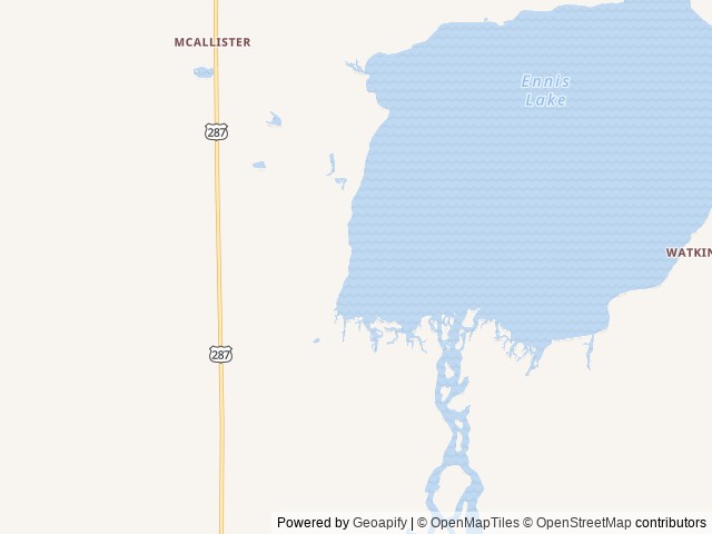 Map of Clute's Landing location at Dillon, MT, United States