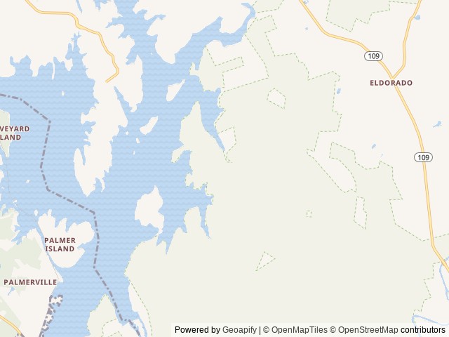 Map of Badin Lake Group Camp location at Troy, NC, United States