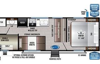2021 East to West Silverlake King Bed & Bunks