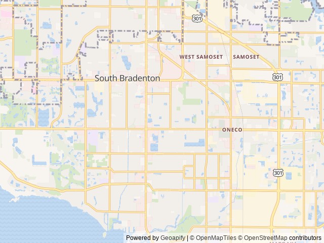 Map of Vista Del Lago MH & RV Resort (Age Restricted 55+) location at Bradenton, FL, United States