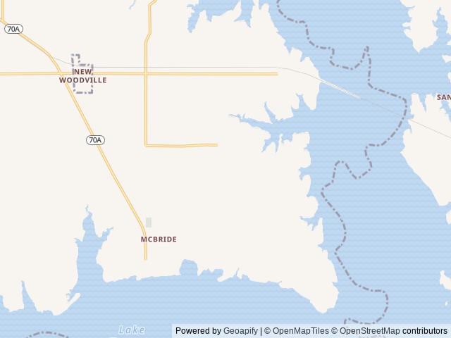 Map of Country Dream RV Park location at Kingston, OK, United States