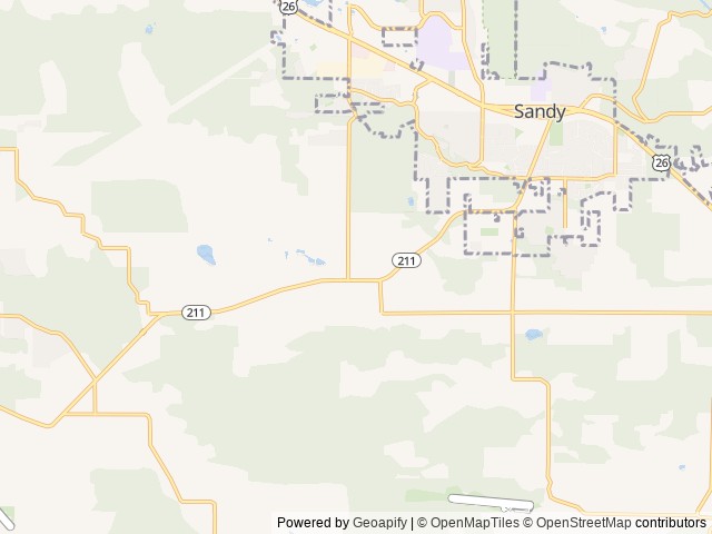 Map for Mountain View Escape 2016 Thor ACE Coach +  Bikes near Sandy, OR