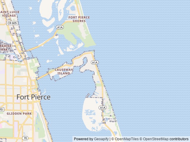 Map for 2017 Fleetwood RV Bounder 35K near Fort Pierce, FL