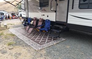 RV Trailer Delivered to Your Reserved Camping site