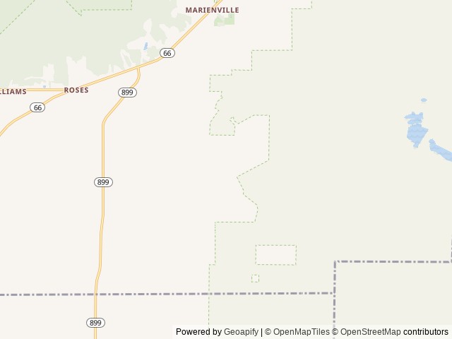 Map of Bear Claw Campground location at Marienville, PA, United States