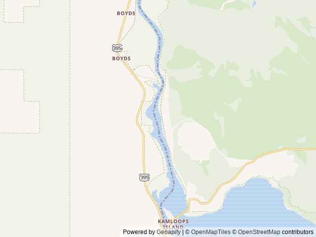 Map of Evans Group Camp location at Evans, WA, United States