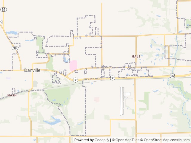 Map of Hendricks County Fairgrounds location at Danville, IN, United States