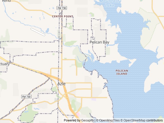 Map of Hideaway 23 Lakefront RV & Cabins location at Azle, TX, United States