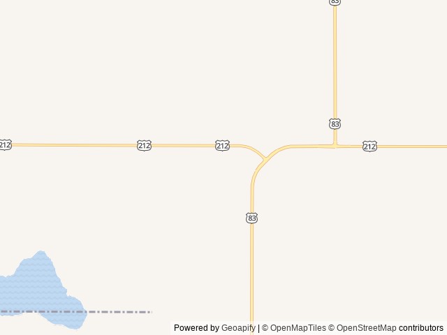 Map of Robin's Nest RV Park location at Gettysburg, SD, United States