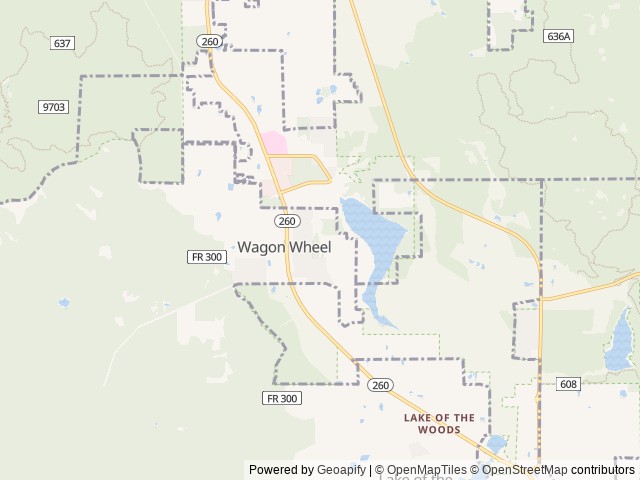 Map of Show Low Lake Campground location at Pinetop Lakeside, AZ, United States