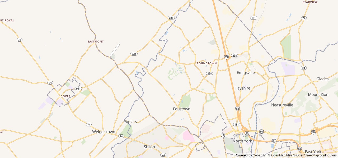 Map for Sunsetter III near York, PA