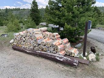 Firewood usually available at camp host - Site 33
