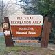 Pete's Lake Recreation Area Sign