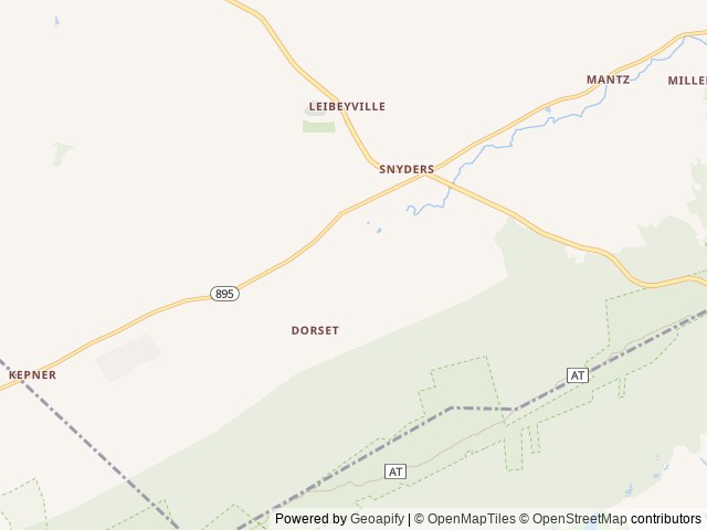 Map of Laurel Lake Campsites location at Pennsylvania 17960, PA, United States