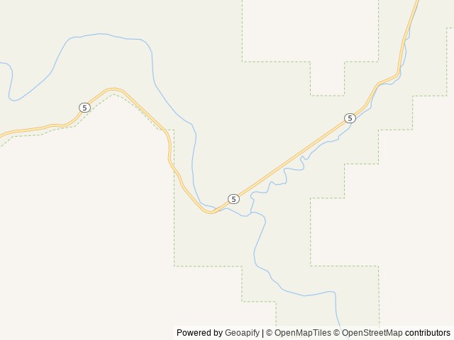 Map of Walker Fork Campground location at Chicken, AK, United States