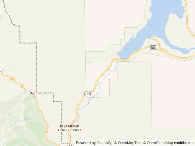 Map of Provo River Resort location at Provo, UT, United States