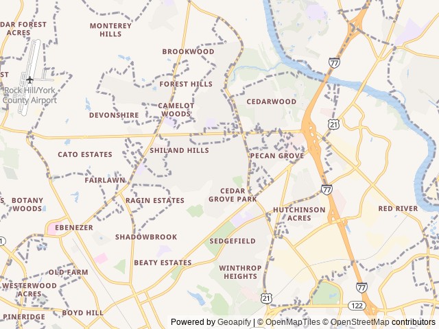 Map for Adventure Awaits near Rock Hill, SC