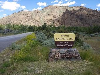 Wapiti Entrance Sign