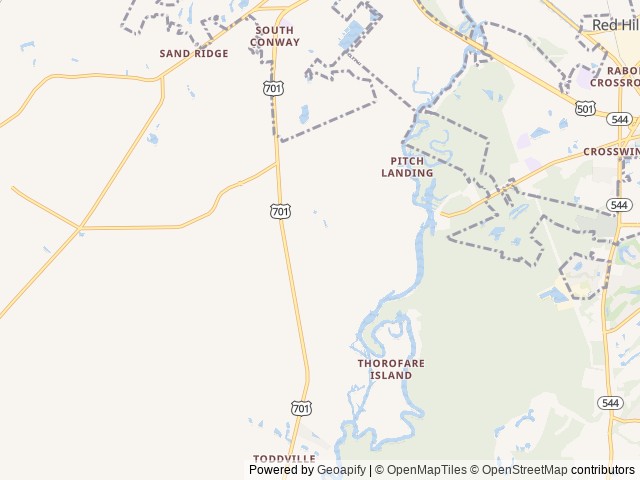Map of Laurel Oaks Estate location at Conway, SC, United States