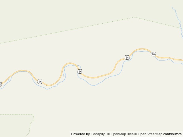 Map of Rex Hale location at Cody, WY, United States
