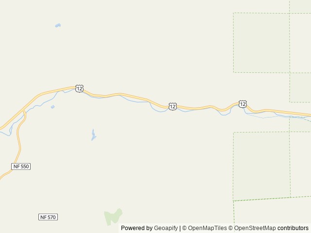 Map of Willows Campground location at Naches, WA, United States