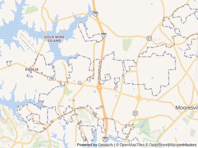 Map for Happy Campers LKN near Mooresville, NC