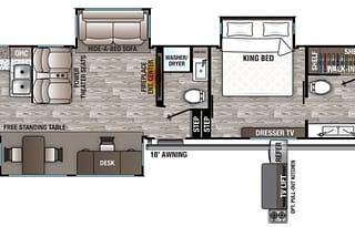 2020 Forest River 5th wheel with washer and dryer