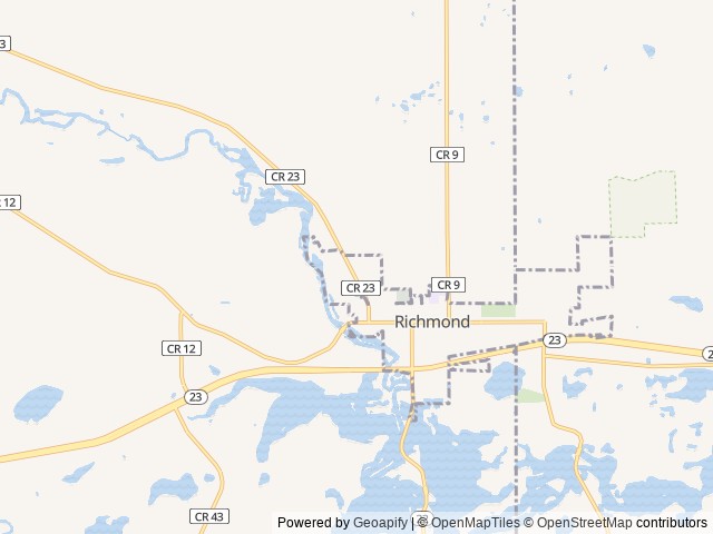 Map for Brady's oasis on wheels! near Richmond, MN