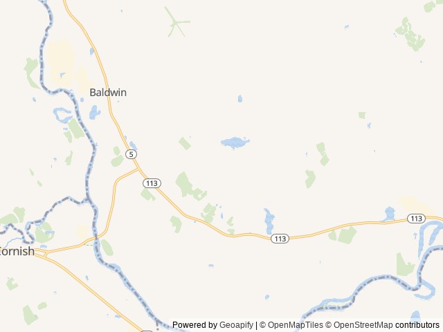 Map of Nature's Wilderness Resort location at West Baldwin, ME, United States
