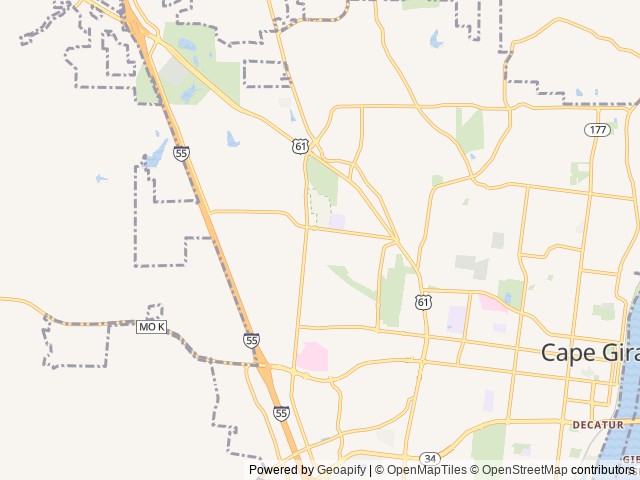 Map for Fifth Wheel's A Charm near Cape Girardeau, MO
