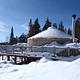 Winter view of yurt