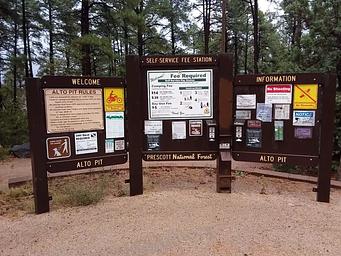 Alto pit area info kiosk