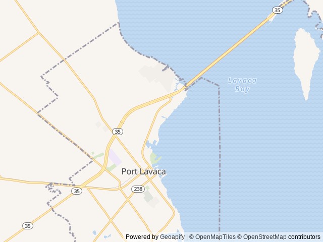 Map of LAVACA BAY RV PARK location at Port O'connor, TX, United States