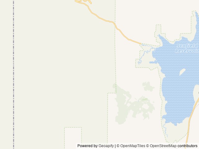Map of Fish Creek Campground location at Ferron, UT, United States