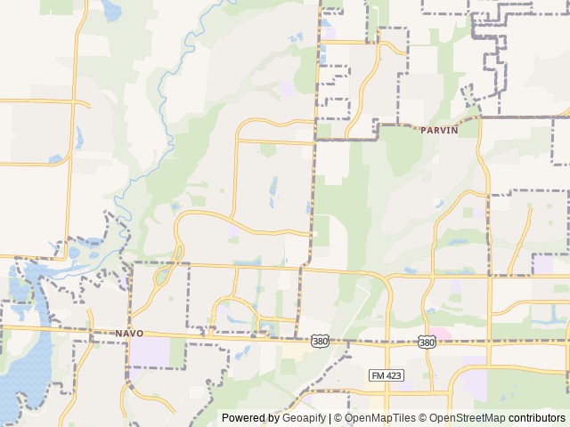 Map of Shady Creek RV Park and Storage location at Hickory Creek, TX, United States