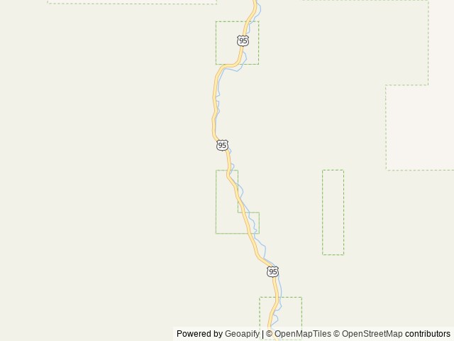 Map of Evergreen Campground location at Council, ID, United States
