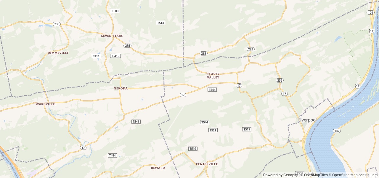 Map for 2013 Forest River RV Sunseeker 3170DS Ford near Millerstown, PA